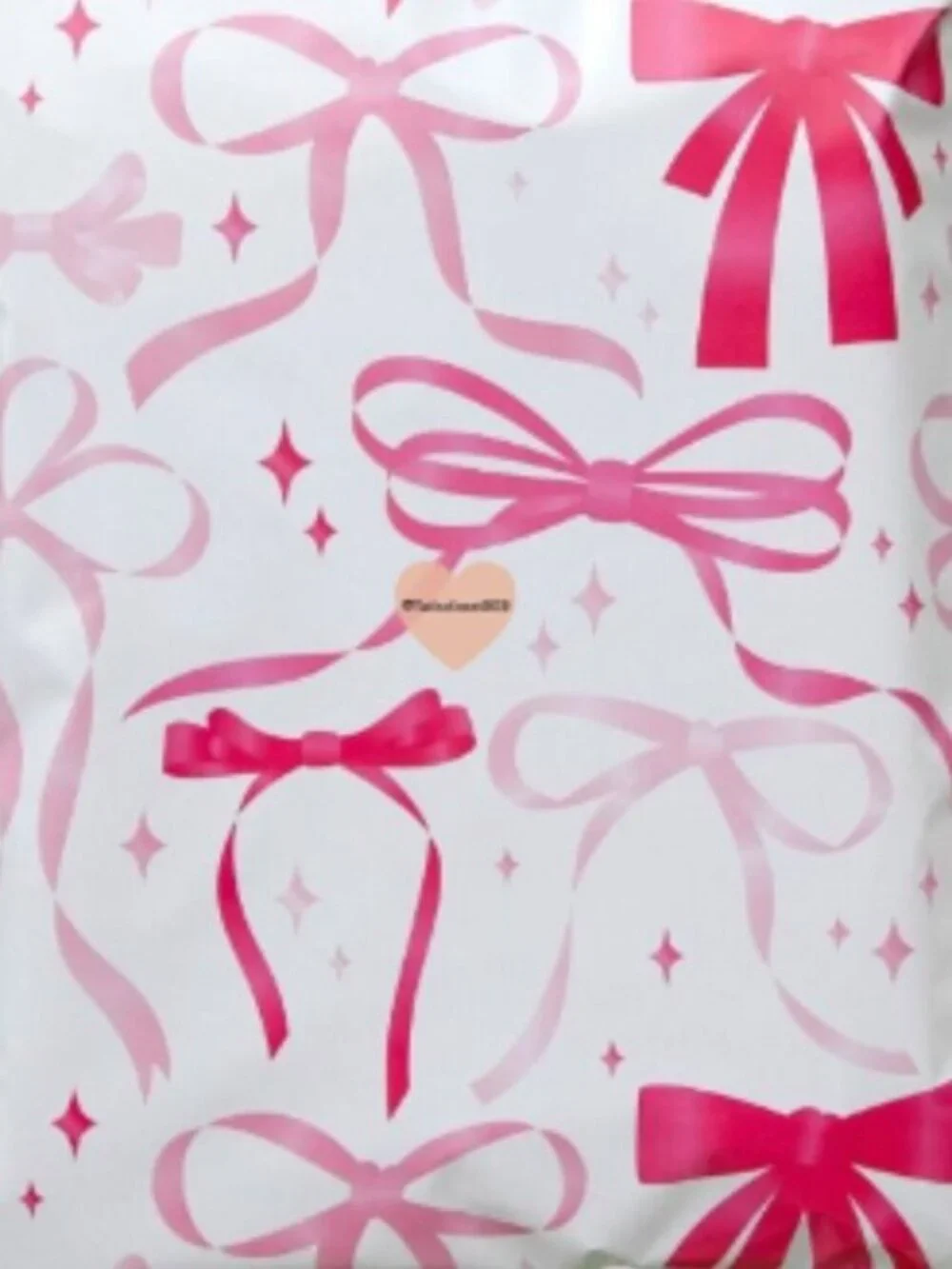 20 cute bow print polymailers size 10x13